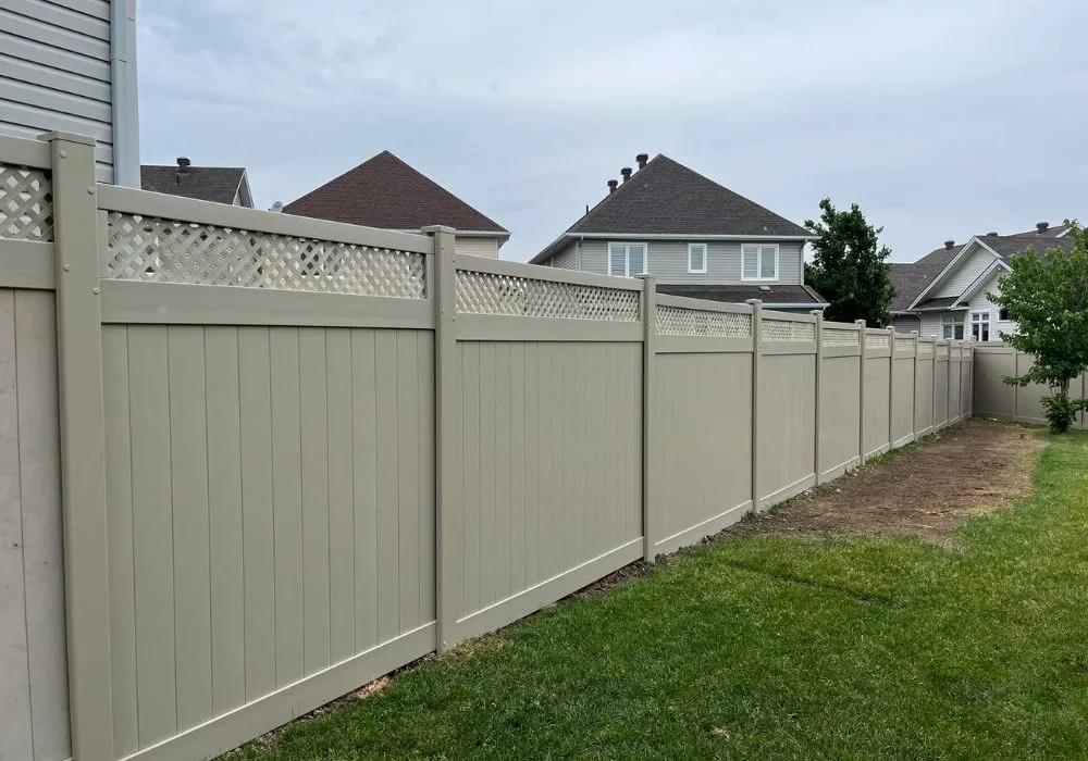 Preventing ice damage to a vinyl fence
