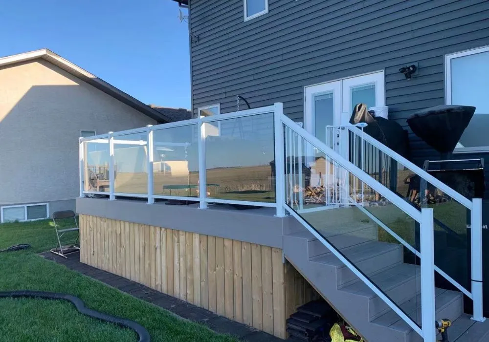 What is the purpose of a deck railing