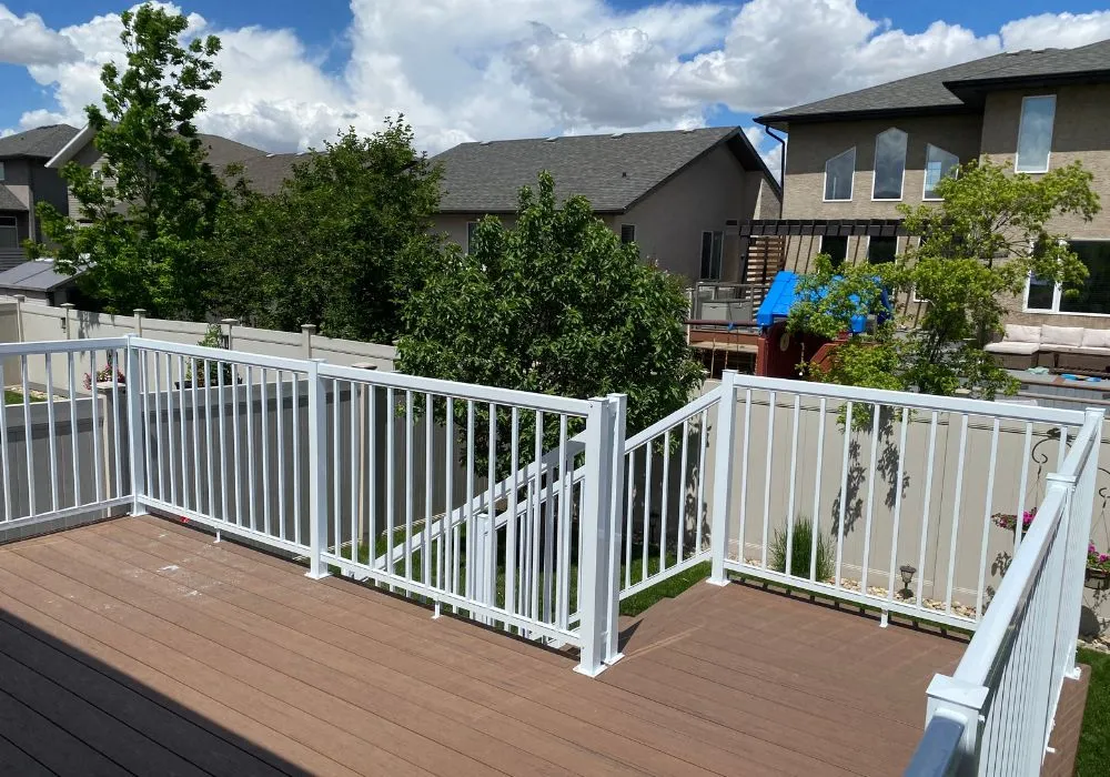 When are railings required for deck stairs